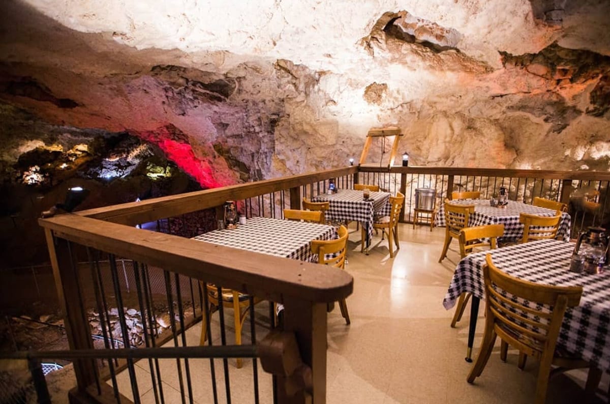 Crystal Room underground dining at Grand Canyon Caverns